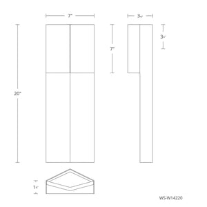 Modern Forms - Dusk 20" LED Indoor/Outdoor Wall Light - Lights Canada