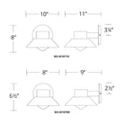 Modern Forms - Oslo 8" LED Indoor/Outdoor Wall Light - Lights Canada