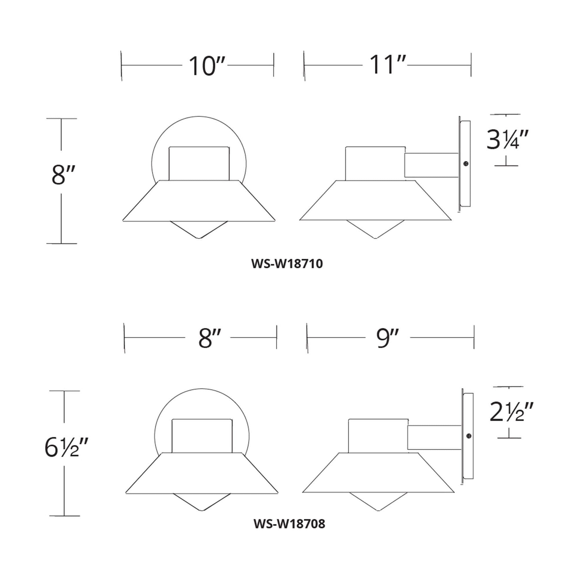Modern Forms - Oslo 8" LED Indoor/Outdoor Wall Light - Lights Canada