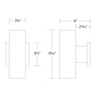 WAC Lighting - Cylinder LED Double Up and Down Indoor/Outdoor Wall Light - Lights Canada