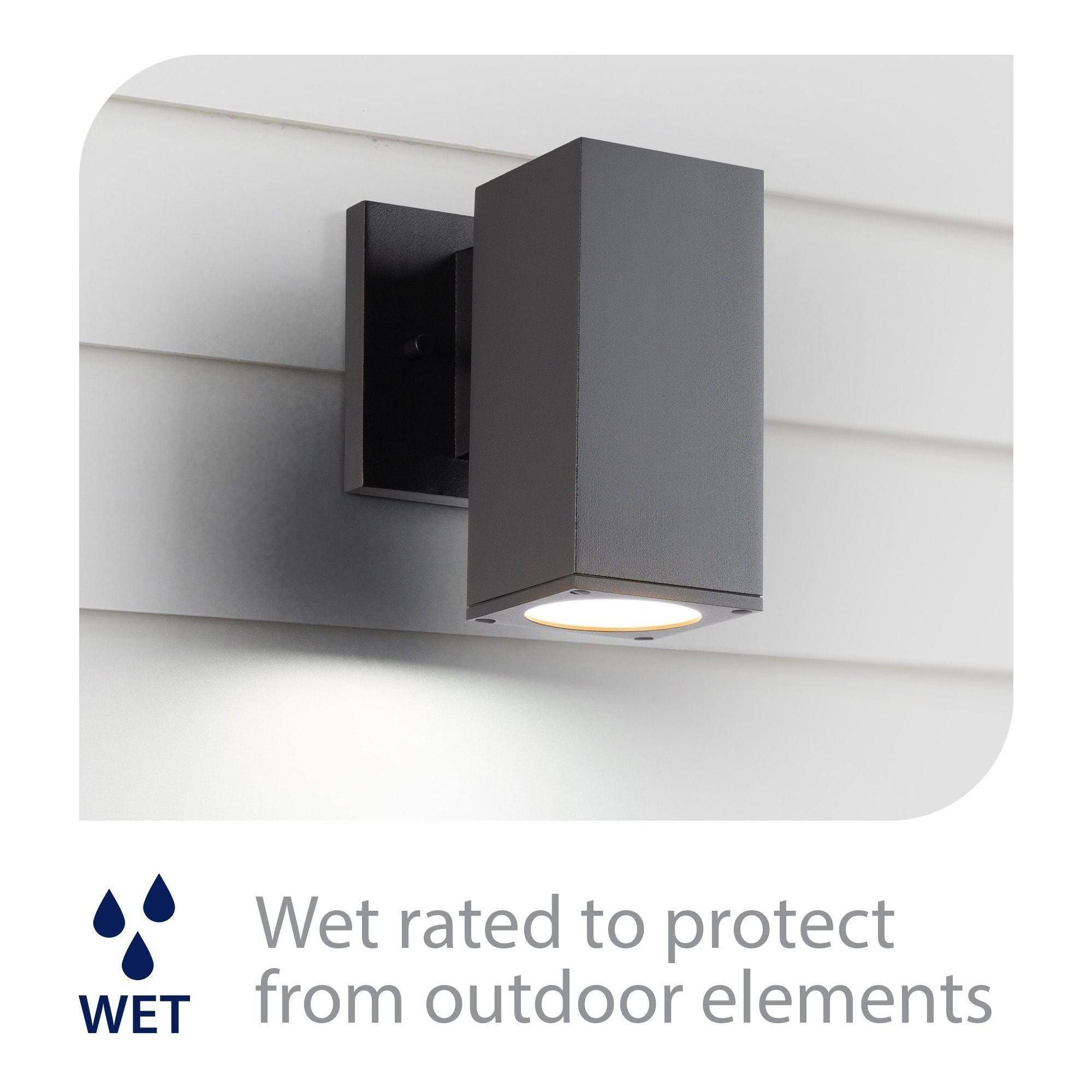 WAC Lighting - Cubix LED Single Up or Down Indoor/Outdoor Wall Light - Lights Canada