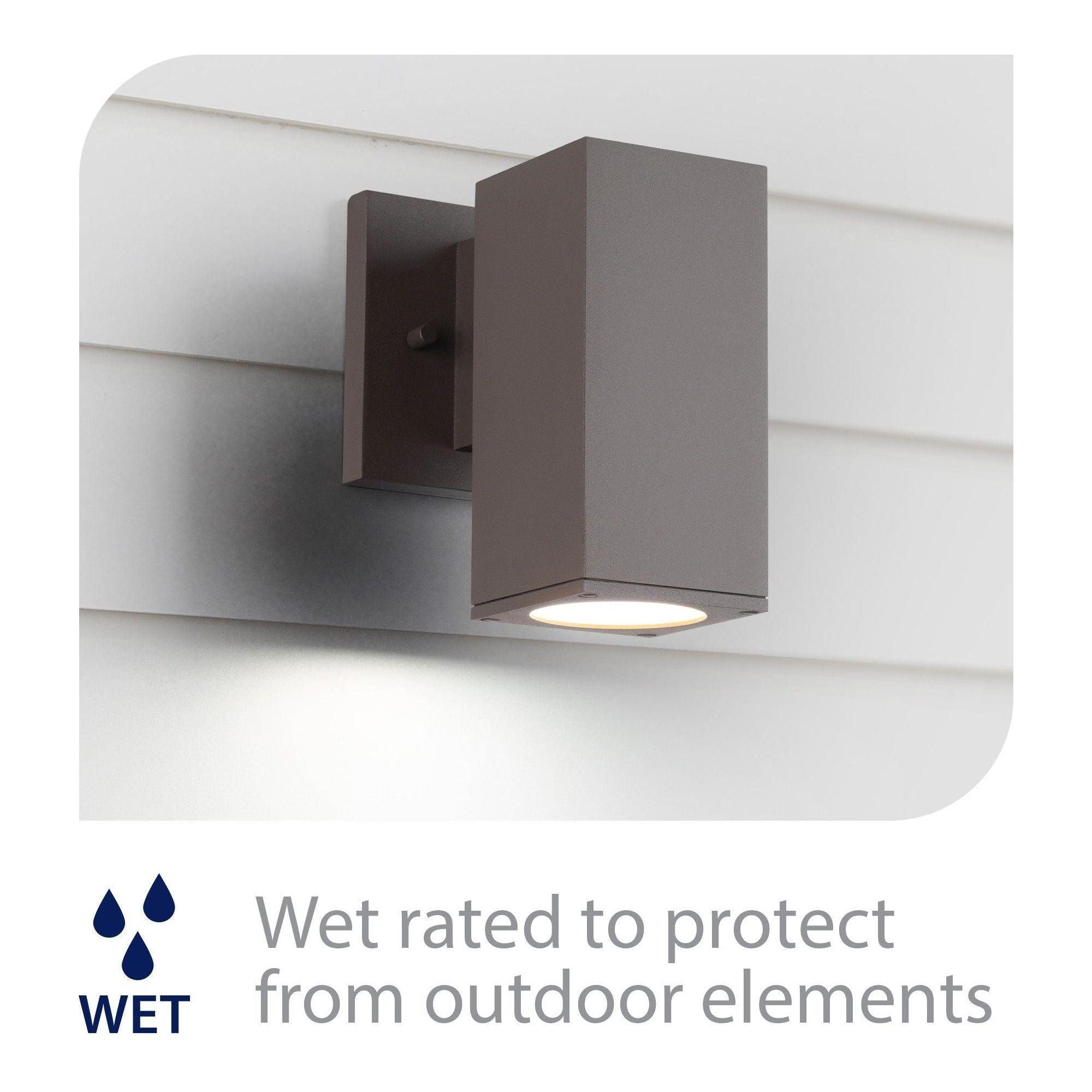 WAC Lighting - Cubix LED Single Up or Down Indoor/Outdoor Wall Light - Lights Canada