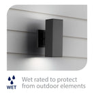 WAC Lighting - Cubix LED Double Up and Down Indoor/Outdoor Wall Light - Lights Canada