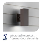 WAC Lighting - Cubix LED Double Up and Down Indoor/Outdoor Wall Light - Lights Canada
