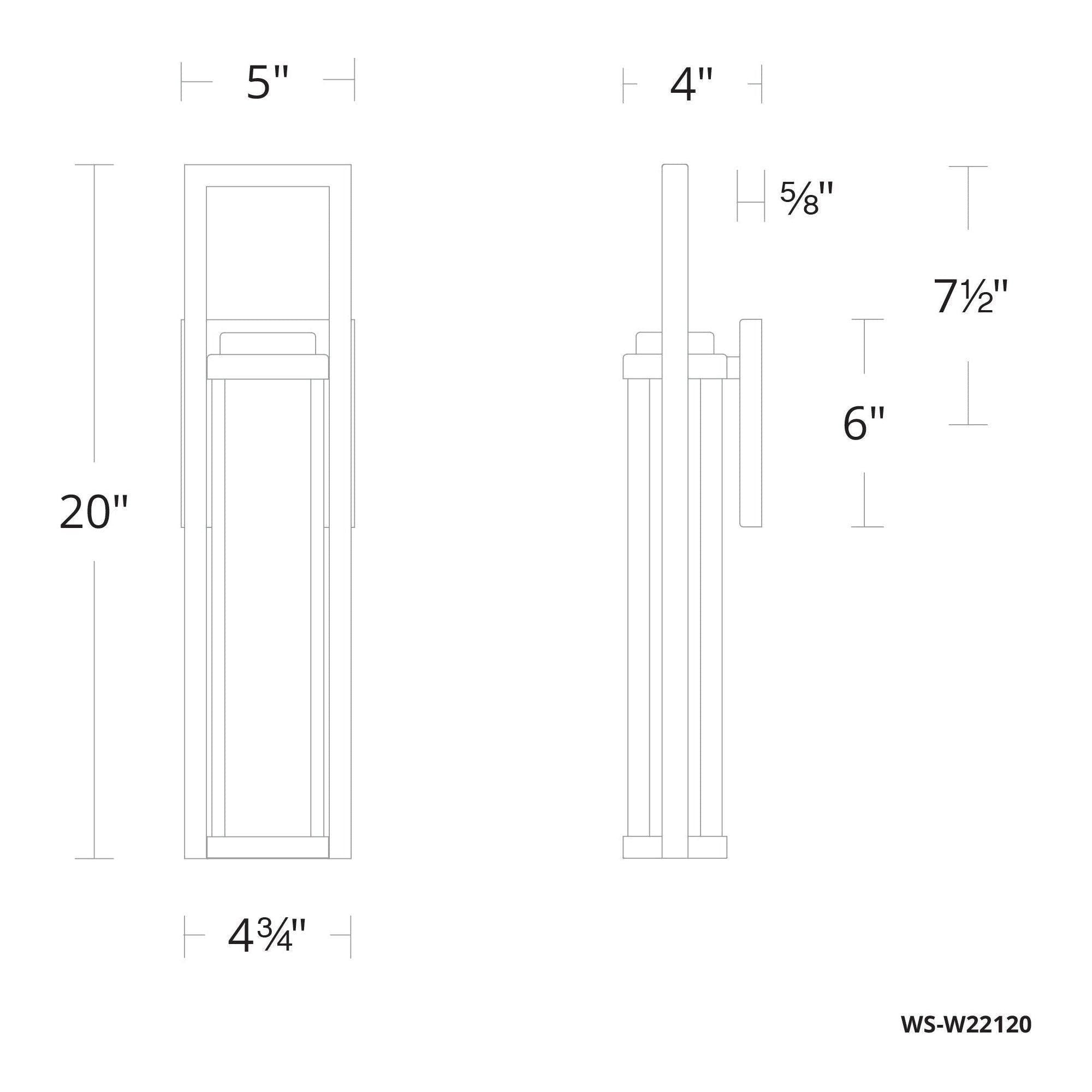 Modern Forms - Revere 20" LED Indoor/Outdoor Wall Lantern - Lights Canada