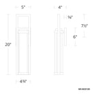 Modern Forms - Revere 20" LED Indoor/Outdoor Wall Lantern - Lights Canada