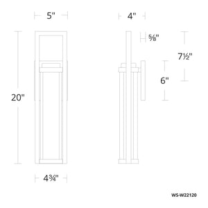 Modern Forms - Revere 20" LED Indoor/Outdoor Wall Lantern - Lights Canada