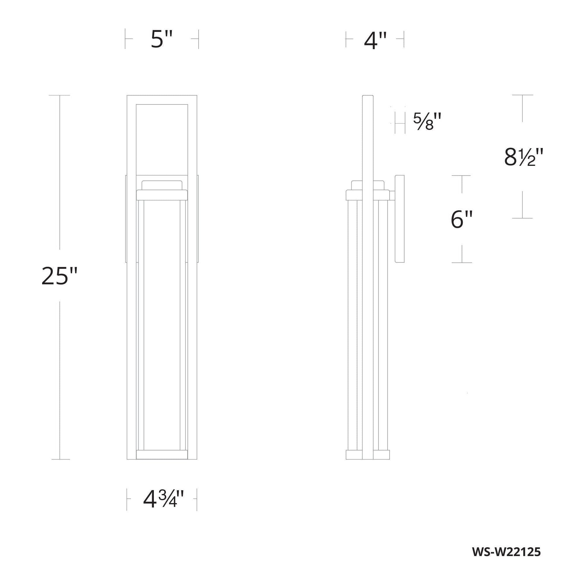 Modern Forms - Revere 25" LED Indoor/Outdoor Wall Lantern - Lights Canada