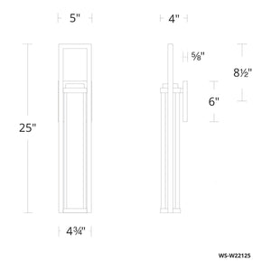 Modern Forms - Revere 25" LED Indoor/Outdoor Wall Lantern - Lights Canada