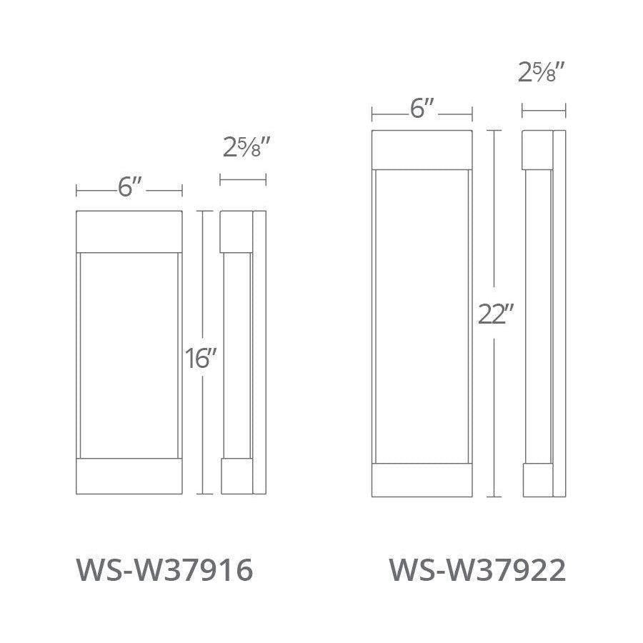 Modern Forms - Fathom 16" LED Indoor/Outdoor Wall Light - Lights Canada