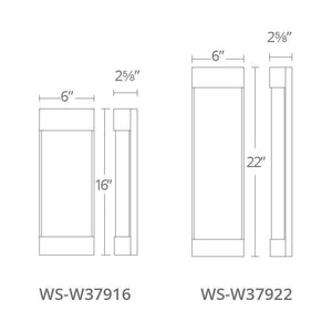 Modern Forms - Fathom 16" LED Indoor/Outdoor Wall Light - Lights Canada