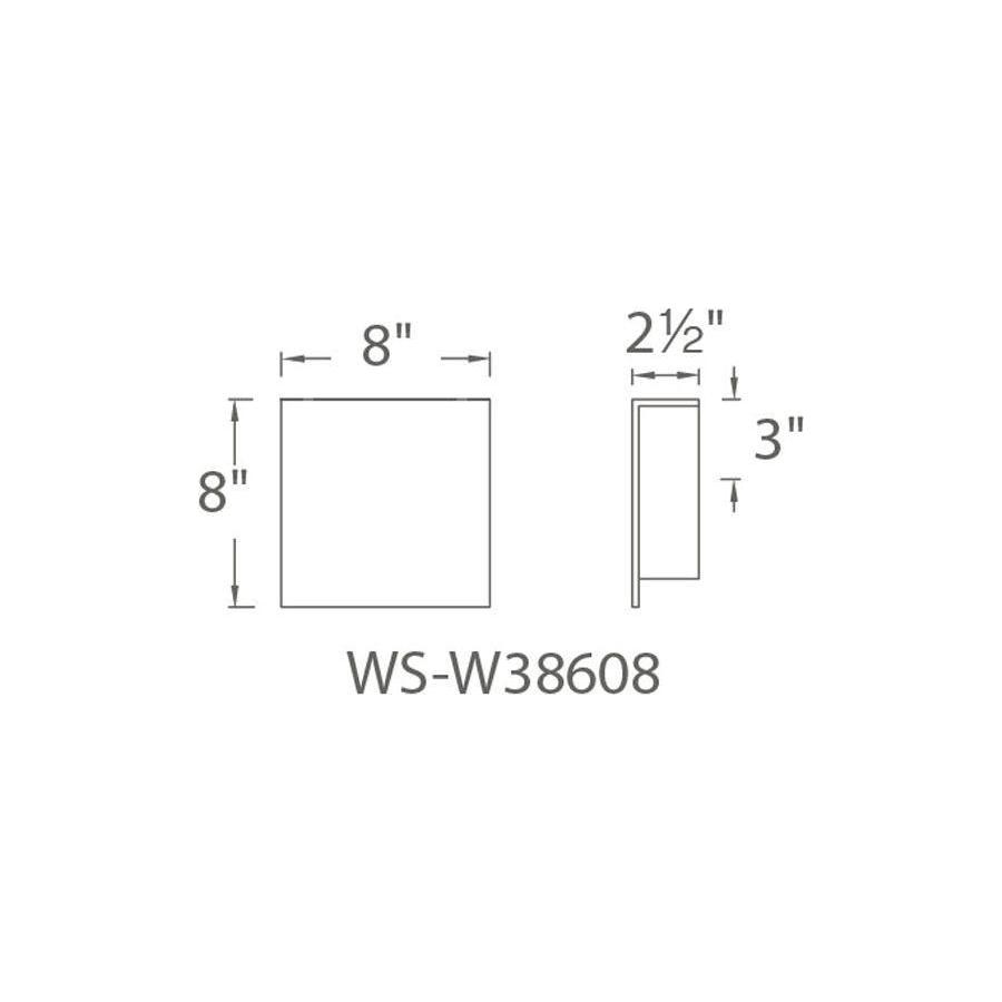 Modern Forms - Square 8" LED Indoor/Outdoor Wall Light - Lights Canada