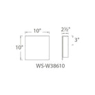Modern Forms - Square 10" LED Indoor/Outdoor Wall Light - Lights Canada