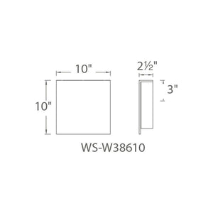 Modern Forms - Square 10" LED Indoor/Outdoor Wall Light - Lights Canada