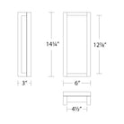 dweLED - Axel 14" LED Indoor/Outdoor Wall Light - Lights Canada