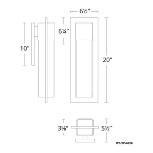 Modern Forms - Mist 20" LED Indoor/Outdoor Wall Light - Lights Canada