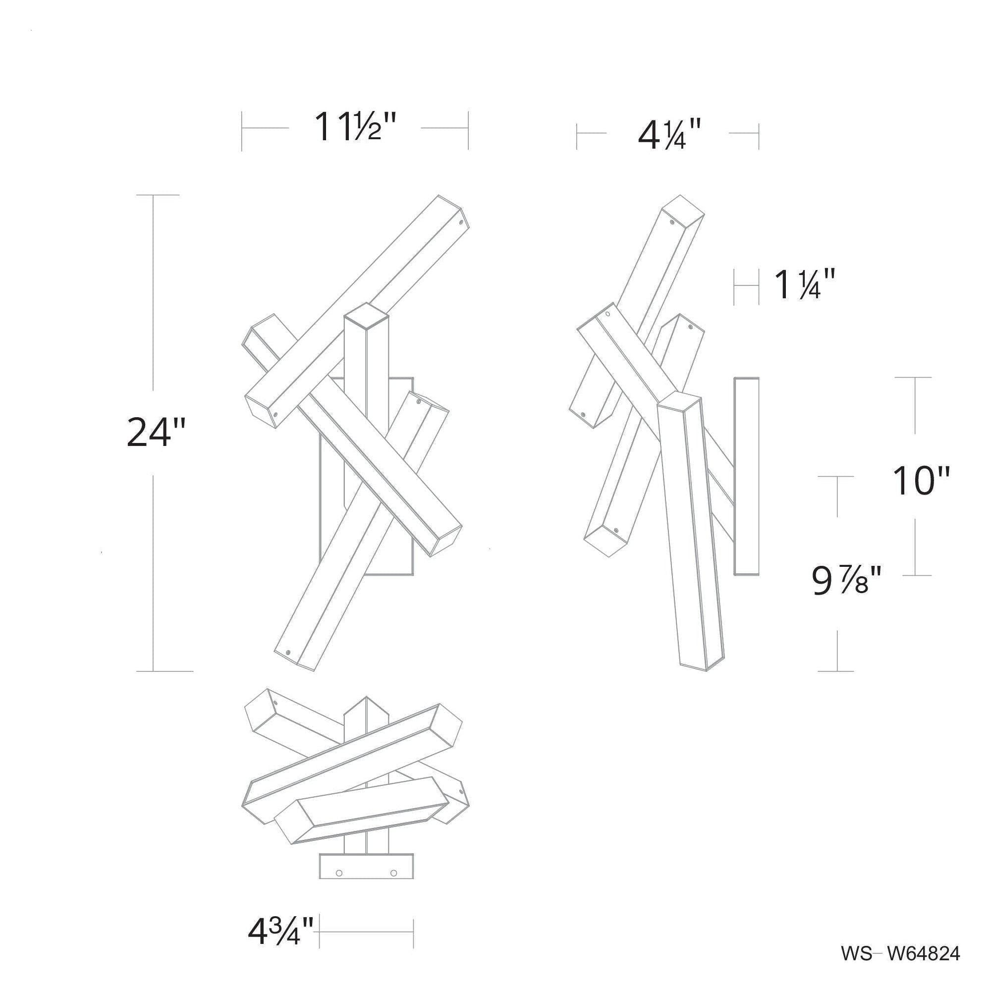 Modern Forms - Chaos 24" LED Indoor/Outdoor Wall Sconce - Lights Canada