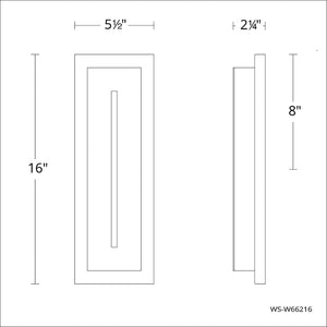 Modern Forms - Midnight 16" LED Indoor/Outdoor Wall Light 3-CCT - Lights Canada