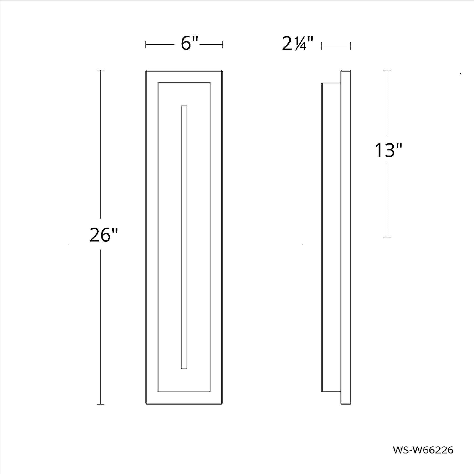 Modern Forms - Midnight 26" LED Indoor/Outdoor Wall Light 3-CCT - Lights Canada