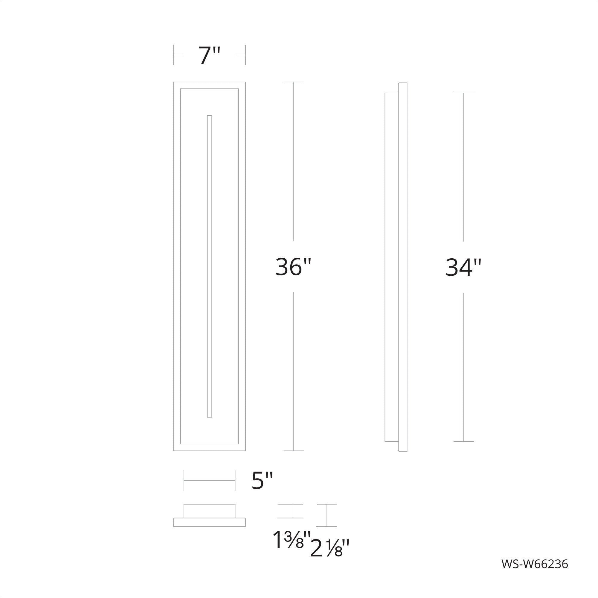 Modern Forms - Midnight 36" LED Indoor/Outdoor Wall Light 3-CCT - Lights Canada