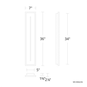 Modern Forms - Midnight 36" LED Indoor/Outdoor Wall Light 3-CCT - Lights Canada