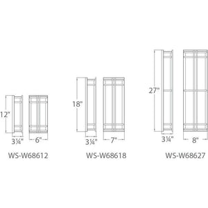 Modern Forms - Skyscraper 12" LED Indoor/Outdoor Wall Light - Lights Canada