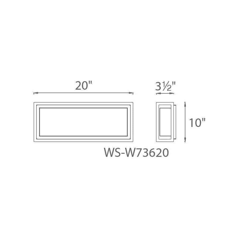 Modern Forms - Framed 20" LED Indoor/Outdoor Wall Light - Lights Canada
