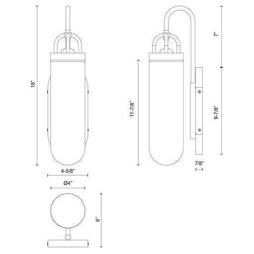 Alora Mood - Lancaster 5" Wall Vanity - Lights Canada