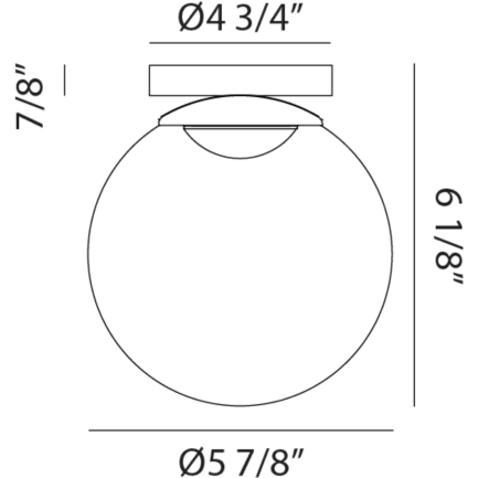 Matteo - Boble 6" 1-Light Flush Mount - Lights Canada