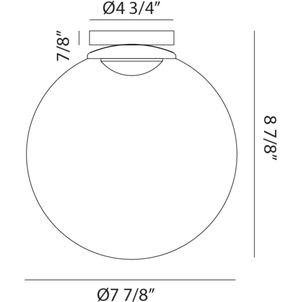 Matteo - Boble 8" 1-Light Flush Mount - Lights Canada