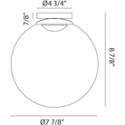 Matteo - Boble 8" 1-Light Flush Mount - Lights Canada