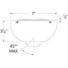 Modern Forms - Ceiling Fan Slope Ceiling Kit for Slopes up to 45 Degrees - Lights Canada