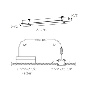 DALS - Dals Connect Pro Recessed Linear 24" RGB + 5CCT - Lights Canada