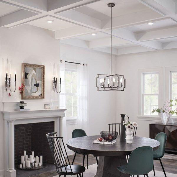 Kichler - Kichler Downtown Deco Chandelier Semi Flush 6Lt - Lights Canada