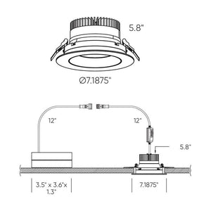DALS - 6" Regressed Gimbal Downlight - Lights Canada