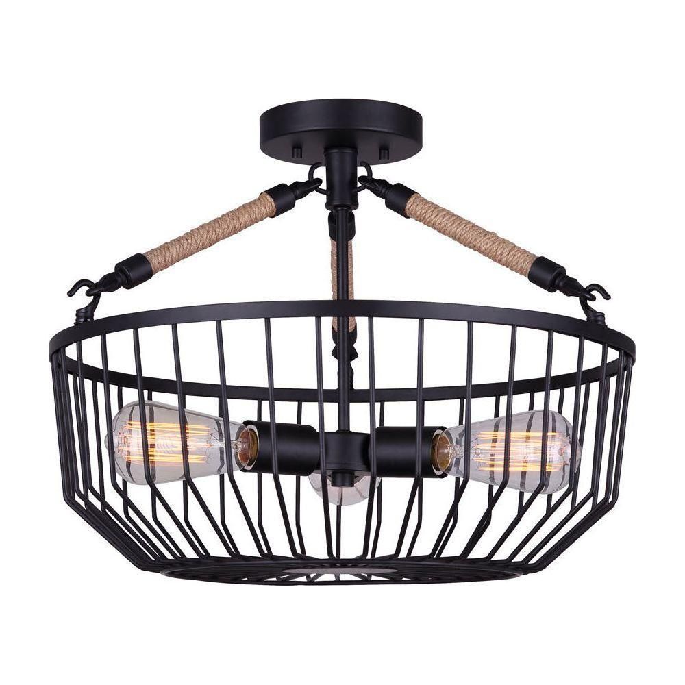 Canarm - Canarm Theo Semi Flush Mount - Lights Canada