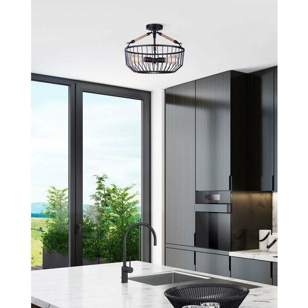 Canarm - Canarm Theo Semi Flush Mount - Lights Canada