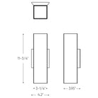 DALS - Square Adjustable Led Cylinder Sconce - Lights Canada