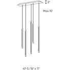 DALS - Square Cct Led Duo-Light Cylinder Pendant Cluster - Lights Canada
