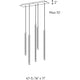 DALS - Square Cct Led Duo-Light Cylinder Pendant Cluster - Lights Canada