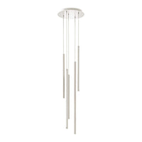 Round Cct Led Duo-Light Cylinder Pendant Cluster