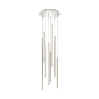 Round Cct Led Duo-Light Cylinder Pendant Cluster