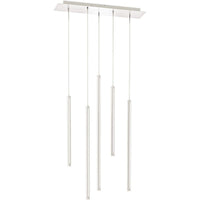 Square Cct Led Duo-Light Cylinder Pendant Cluster