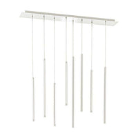 Square Cct Led Duo-Light Cylinder Pendant Cluster