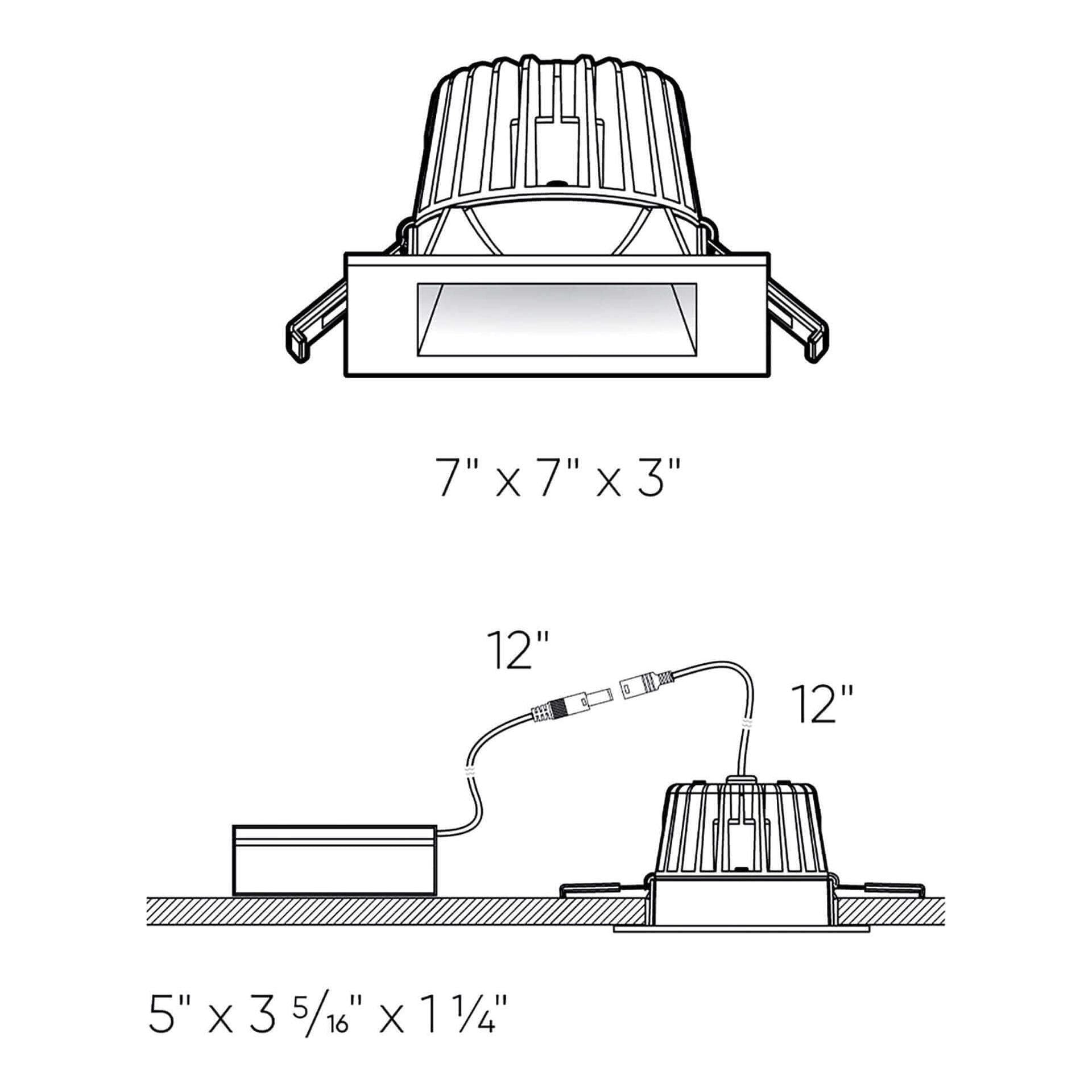 DALS - Square Indoor/Outdoor Regressed Gimbal Down Light - Lights Canada