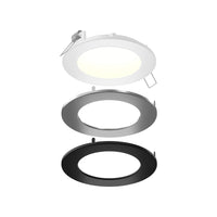 Round Led Recessed Panel Light With Multi Trim