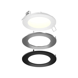 DALS - Round Led Recessed Panel Light With Multi Trim - Lights Canada