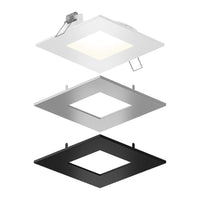 Square Led Recessed Panel Light With Multi Trim