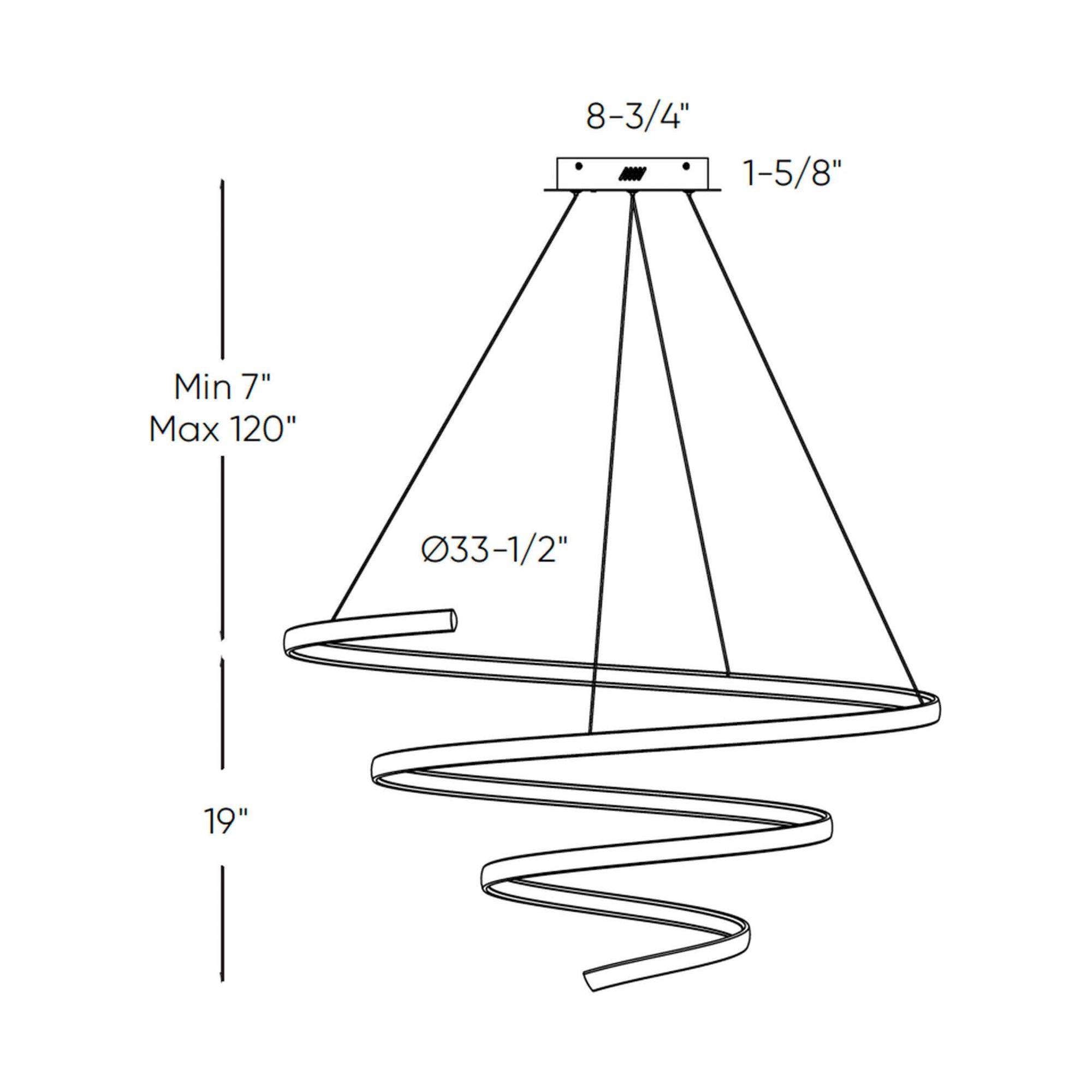 DALS - 34" Spiral Pendant - Lights Canada