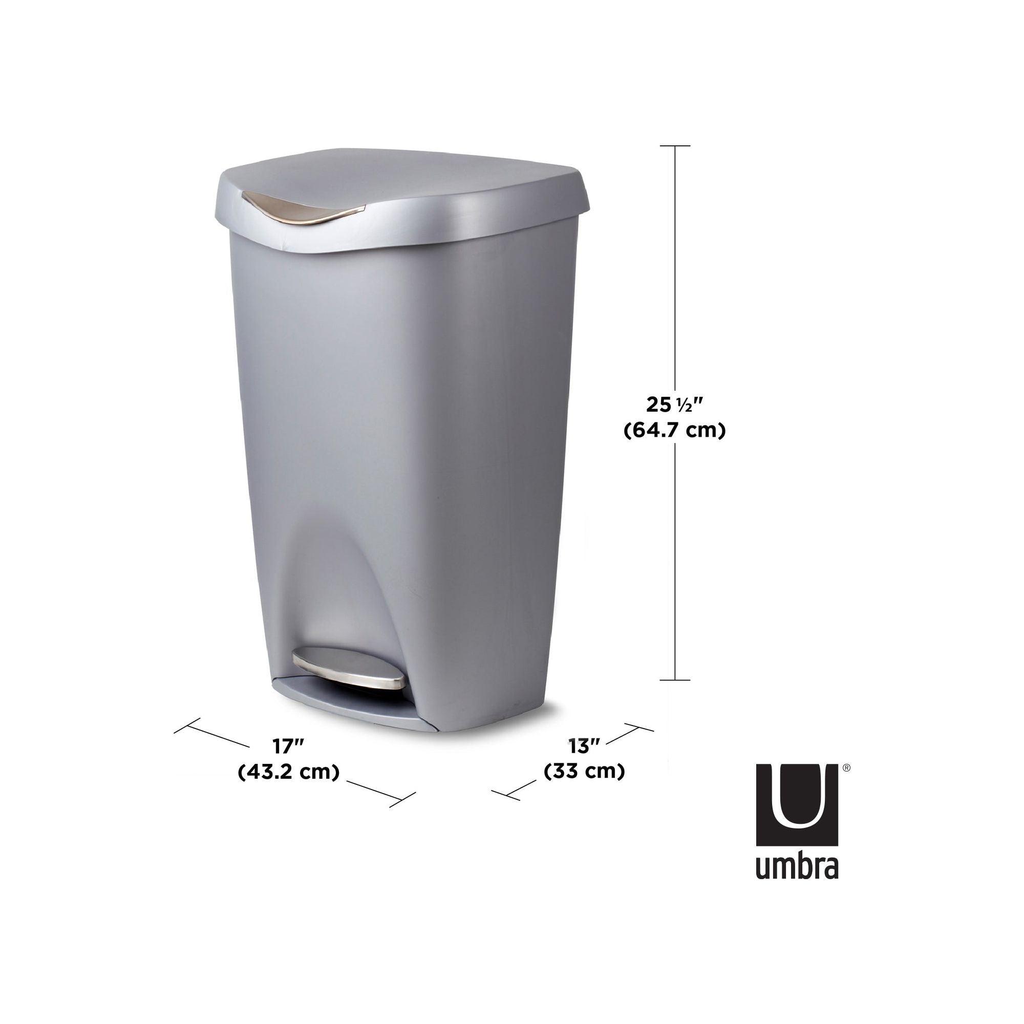 Umbra - Brim 13 Gallon (50L) Trash Can with Lid - Lights Canada